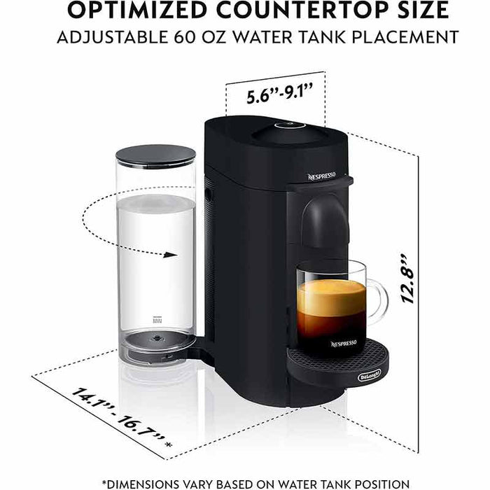 Delonghi Nespresso Vertuo Plus in Matte Black