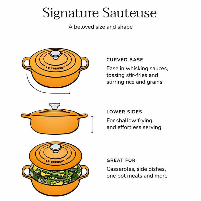 Le Creuset Signature 3.5 Quart Sauteuse