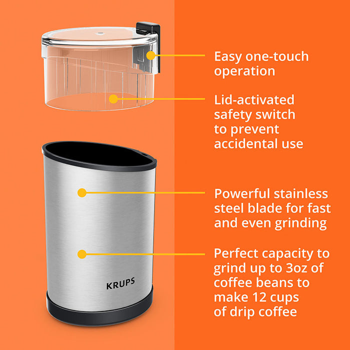 Krups Stainless Steel Fast Touch Coffee Grinder