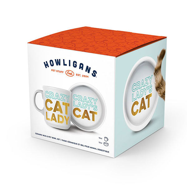 Fred Crazy Cat Lady Mug & Bowl Set